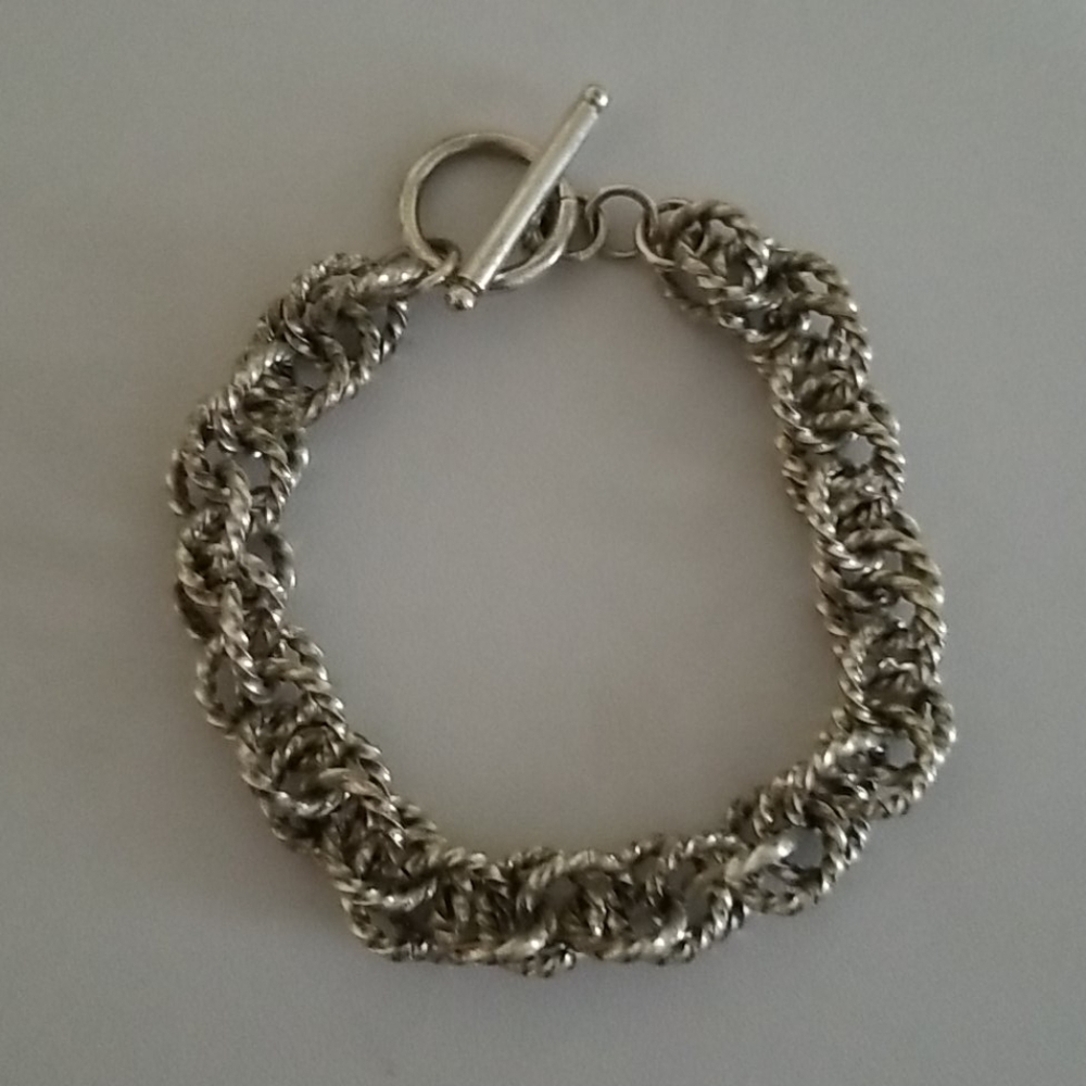 Silvertone Chain MailBracelet